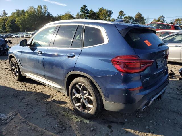 5UXTY5C02M9F61513 - 2021 BMW X3 XDRIVE30I BLUE photo 2