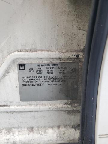 1G4GH5E37DF317537 - 2013 BUICK LACROSSE PREMIUM Biały zdjęcie 12