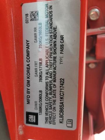 KL8CB6SA1KC717422 - 2019 CHEVROLET SPARK LS Qırmızı foto 14