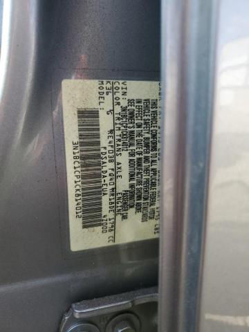 3N1BC1CP1CK814012 - 2012 NISSAN VERSA S SILVER photo 12