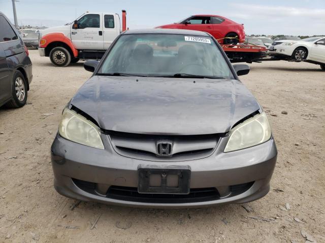 2HGES15574H595605 - 2004 HONDA CIVIC LX GRAY photo 5