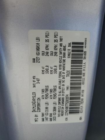 1D7HE48K77S203974 - 2007 DODGE DAKOTA QUAD SLT Gümüş foto 12