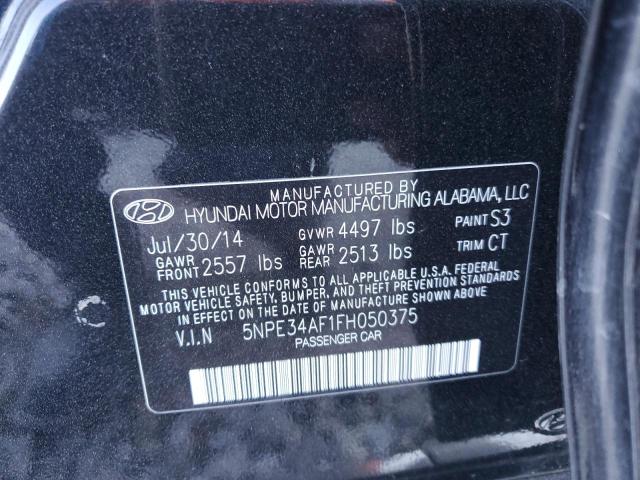 5NPE34AF1FH050375 - 2015 HYUNDAI SONATA SPORT BLACK photo 12