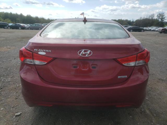 5NPDH4AE0DH427019 - 2013 HYUNDAI ELANTRA GLS RED photo 6