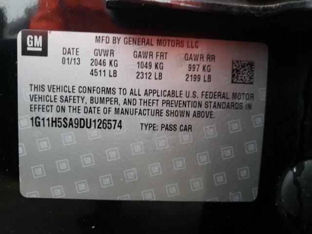 1G11H5SA9DU126574 - 2013 CHEVROLET MALIBU LTZ Qara foto 13