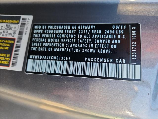 WVWFD7AJ4CW013057 - 2012 VOLKSWAGEN GTI Մոխրագույն լուսանկար 12