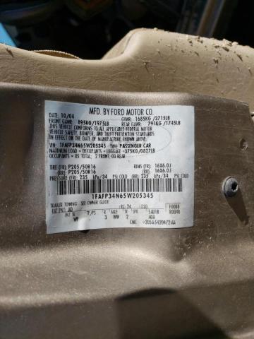 1FAFP34N65W205345 - 2005 FORD FOCUS ZX3 ZX4 TAN photo 10