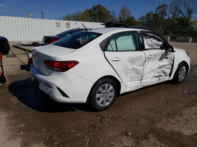 3KPA24AD6NE456879 - 2022 KIA RIO LX WHITE photo 3