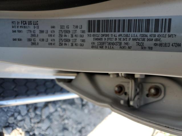 1C6SRFFT0KN643738 - 2019 RAM 1500 BIG HORN/LONE STAR WHITE photo 12