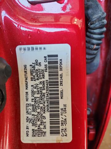 1NXBU4EE3AZ326423 - 2010 TOYOTA COROLLA BASE أحمر صورة 12