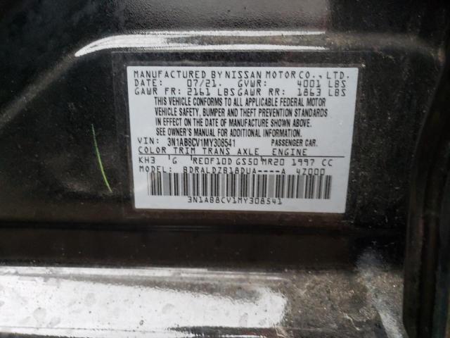 3N1AB8CV1MY308541 - 2021 NISSAN SENTRA SV BLACK photo 12