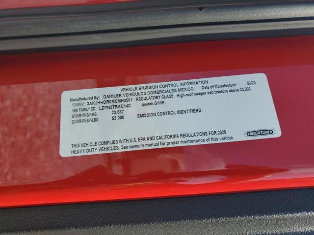 3AKJHHDR0MSMH3561 - 2021 FREIGHTLINER CASCADIA 1 Czerwony zdjęcie 10