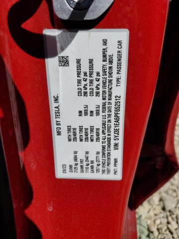 5YJ3E1EA6PF652512 - 2023 TESLA MODEL 3 Կարմիր լուսանկար 12