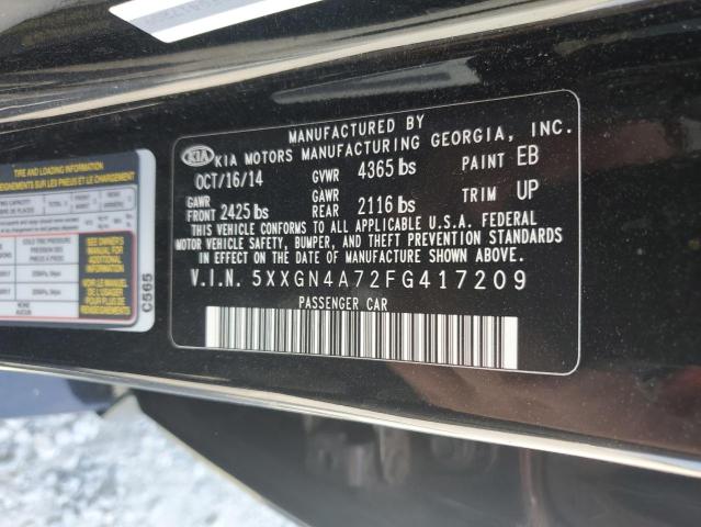 5XXGN4A72FG417209 - 2015 KIA OPTIMA EX 黑色 照片 12