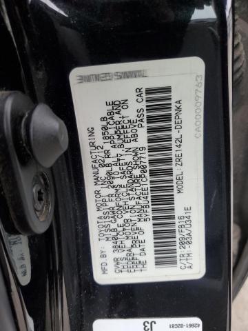 5YFBU4EE1CP007719 - 2012 TOYOTA COROLLA BASE Графитовый фото 12