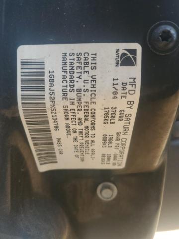 1G8AJ52FX5Z134706 - 2005 SATURN ION LEVEL 2 GRAY photo 12