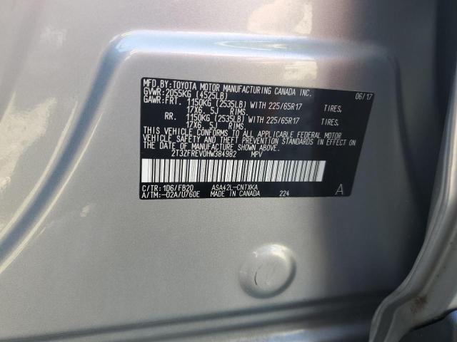 2T3ZFREV0HW384982 - 2017 TOYOTA RAV4 LE Күміс фото 13