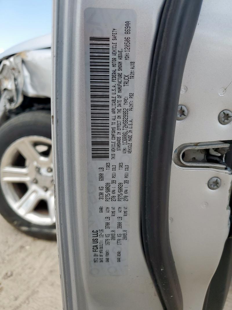 1C6RR6LT2HS629952 - 2017 RAM 1500 SLT SILVER photo 12