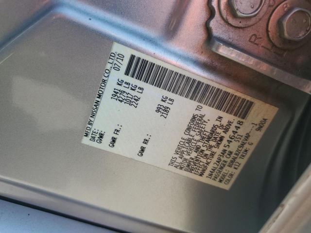 1N4AL2AP3AN546448 - 2010 NISSAN ALTIMA BASE SILVER photo 12
