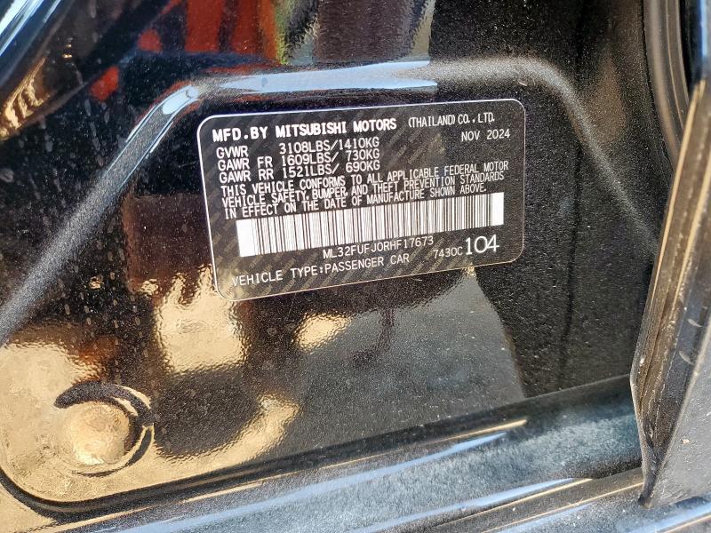 ML32FUFJ0RHF17673 - 2024 MITSUBISHI MIRAGE G4 ES BLACK photo 12