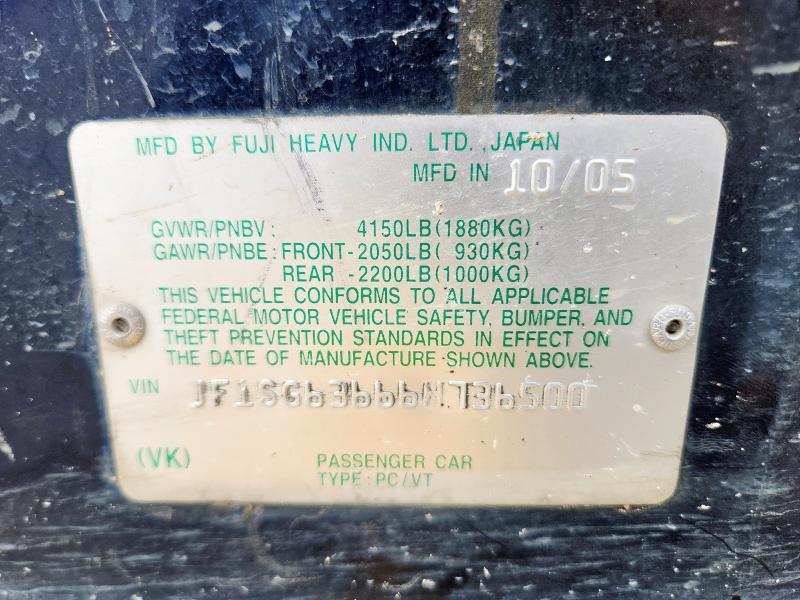 JF1SG63666H736500 - 2006 SUBARU FORESTER 2.5X BLUE photo 13