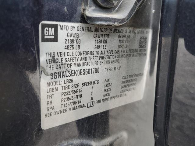 3GNAL3EK0ES601780 - 2014 CHEVROLET CAPTIVA LT ლურჯი ფოტო 13
