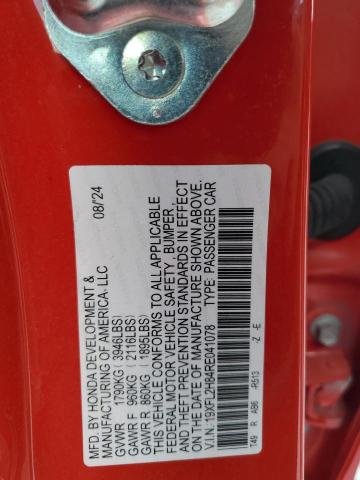 19XFL2H84RE041078 - 2024 HONDA CIVIC SPORT Kırmızı fotoğraf 12