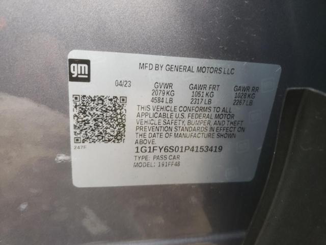 1G1FY6S01P4153419 - 2023 CHEVROLET BOLT EUV LT GRAY photo 12