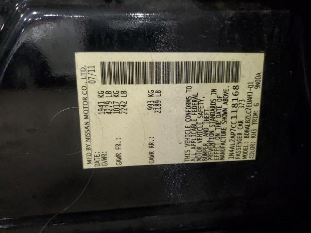 1N4AL2AP7CC118168 - 2012 NISSAN ALTIMA BASE GRAY photo 12