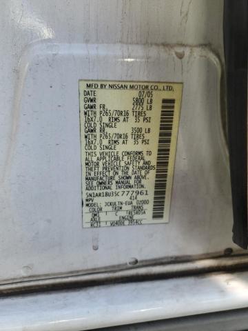 5N1AR18U35C777961 - 2005 NISSAN PATHFINDER LE 白色 照片 13