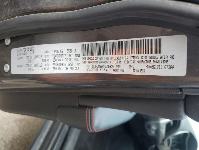 1C4PJMBS0FW785627 - 2015 JEEP CHEROKEE TRAILHAWK გრაფიტი ფოტო 13