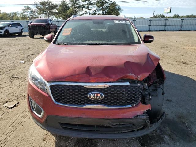 5XYPG4A32JG411258 - 2018 KIA SORENTO LX RED photo 5