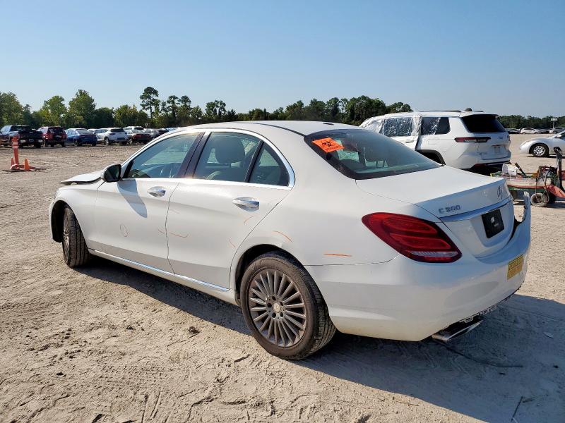 55SWF4KB8FU095656 - 2015 MERCEDES-BENZ C 300 4MATIC WHITE photo 2