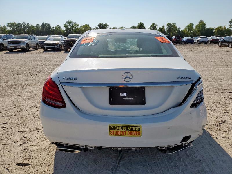 55SWF4KB8FU095656 - 2015 MERCEDES-BENZ C 300 4MATIC WHITE photo 6