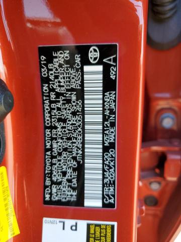 JTNK4RBE0K3051456 - 2019 TOYOTA COROLLA SE Kasztanowy zdjęcie 13