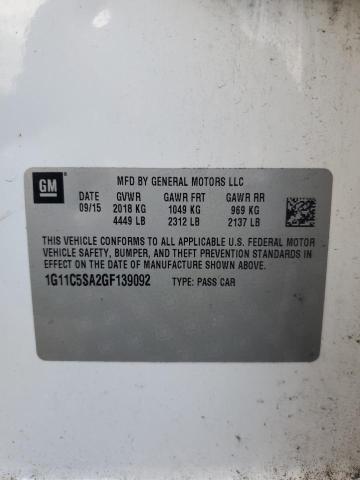 1G11C5SA2GF139092 - 2016 CHEVROLET MALIBU LIM LT 白色 照片 13