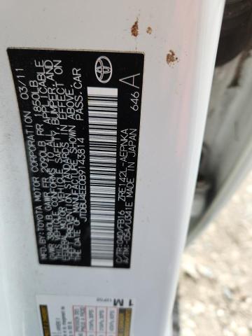 JTDBU4EE0B9143814 - 2011 TOYOTA COROLLA BASE Белый фото 12