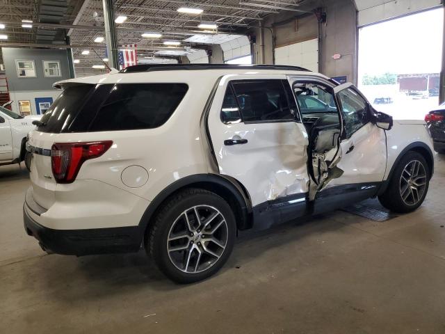 1FM5K8GT8KGB53696 - 2019 FORD EXPLORER SPORT Blanc photo 3