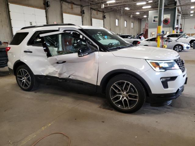 1FM5K8GT8KGB53696 - 2019 FORD EXPLORER SPORT Blanc photo 4
