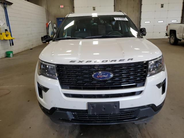 1FM5K8GT8KGB53696 - 2019 FORD EXPLORER SPORT Blanc photo 5