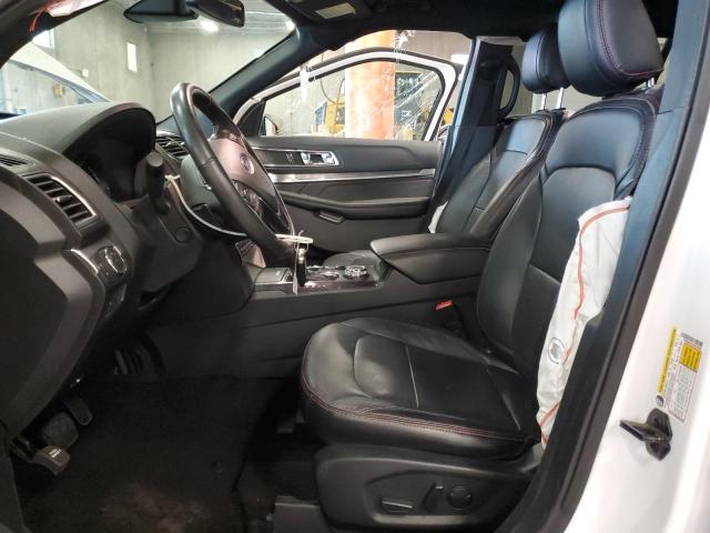 1FM5K8GT8KGB53696 - 2019 FORD EXPLORER SPORT Blanc photo 7