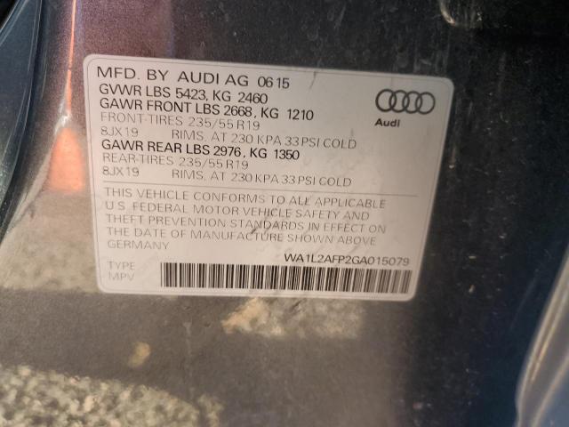 WA1L2AFP2GA015079 - 2016 AUDI Q5 PREMIUM PLUS 灰色 照片 13