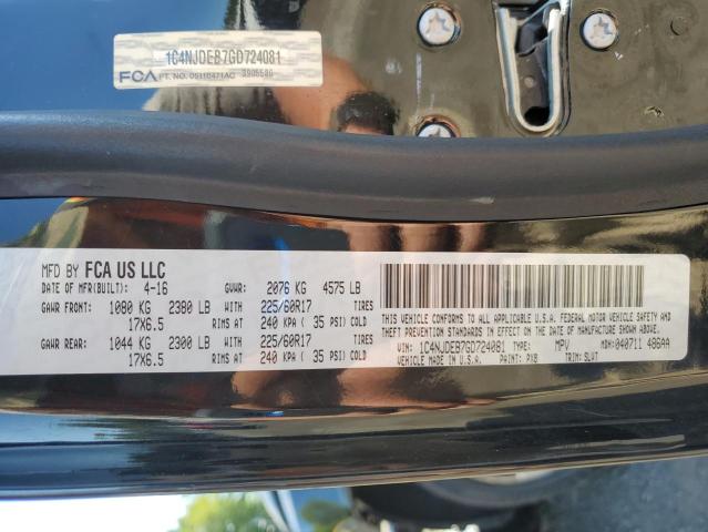 1C4NJDEB7GD724081 - 2016 JEEP COMPASS LATITUDE BLACK photo 14