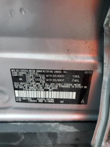 2T3H1RFV3MC125696 - 2021 TOYOTA RAV4 LE SILVER photo 14