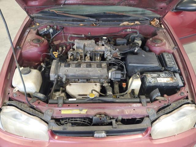 1Y1SK5268VZ423442 - 1997 GEO PRIZM BASE BURGUNDY photo 11