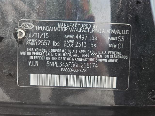 5NPE34AF5GH268174 - 2016 HYUNDAI SONATA SPORT 黑色 照片 12