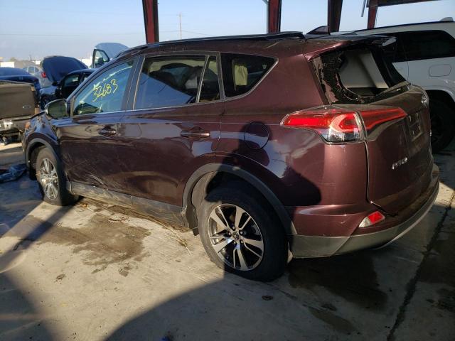 2T3WFREV2JW505357 - 2018 TOYOTA RAV4 ADVENTURE BURGUNDY photo 2