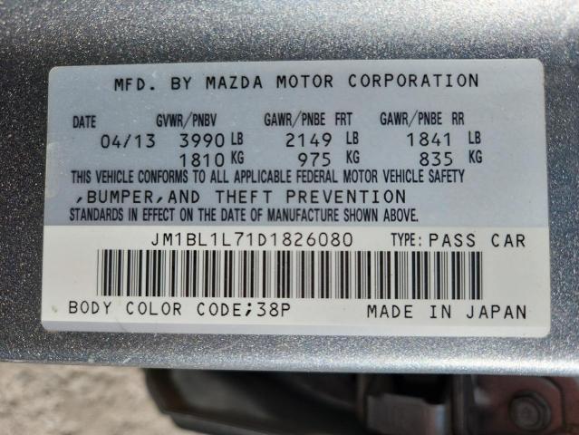JM1BL1L71D1826080 - 2013 MAZDA 3 I 银色 照片 12