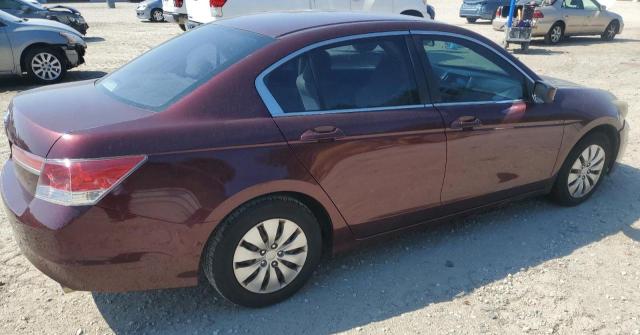 1HGCP2F34CA069733 - 2012 HONDA ACCORD LX Бордовый фото 3