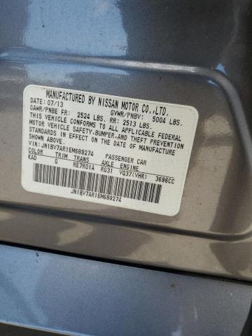 JN1BV7AR1EM689274 - 2014 INFINITI Q50 BASE ნაცრისფერი ფოტო 12